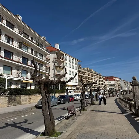 En 1ª Linea De Playa Silgar Con Vistas Al Mar Y Parking Privado Lejlighed