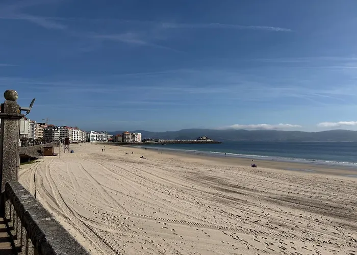 En 1ª Linea De Playa Silgar Con Vistas Al Mar Y Parking Privado Appartement